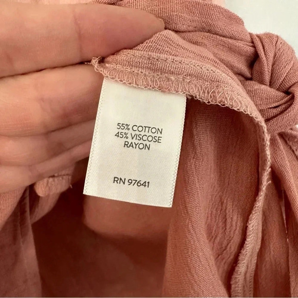 J. Jill Women’s Long Sleeve Button Up Front Tie Quartz Ombré Pink Size 1X NWT - Picture 9 of 10